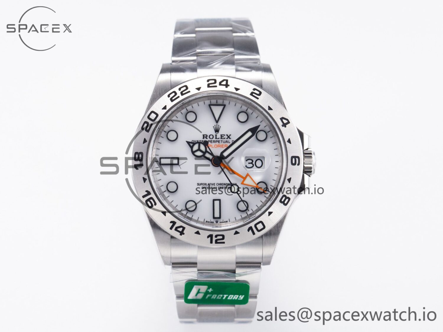 Explorer II 42mm 226570 904L SS C+F reference-accurate White Dial on Bracelet VR3285 CHS — custom-built watch
