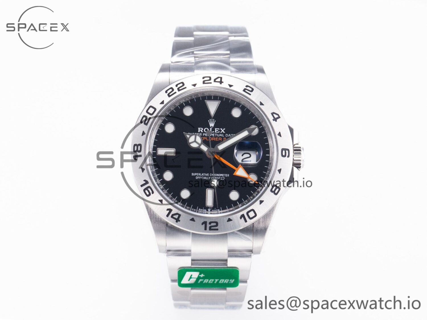 Explorer II 42mm 226570 904L SS C+F reference-accurate Black Dial on Bracelet VR3285 CHS — custom-built watch