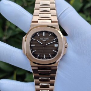 (Regular customization) Patek Philippe Nautilus rose gold 5711R, customized best alternative dial pointer calendar, 18K original color gold-plated case and strap, Dandong 324 integrated movement — custom-built watch