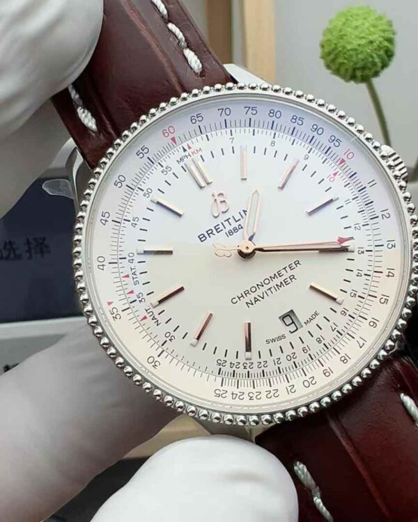 Breitling Aviation Timing of V7 Factory Belt white flour