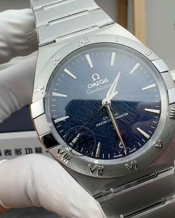 V+ Factory Omega Constellation Meteorite 41MM Steel Strip Blue Face
