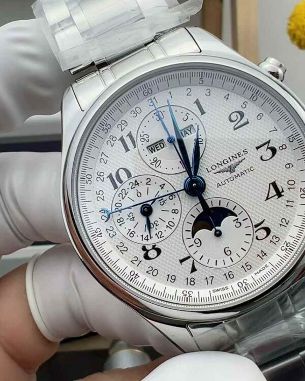 GS Factory Longines eight-needle famous craftsman 40MM steel strip white flour