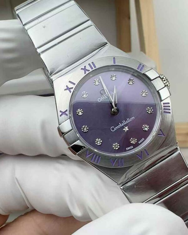Original Original Factory Omega Constellation Purple Face Women's Steel Strip