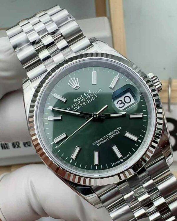 VS Factory Rolex Log 126234 Green Face Five-Bead Chain 36MM Women