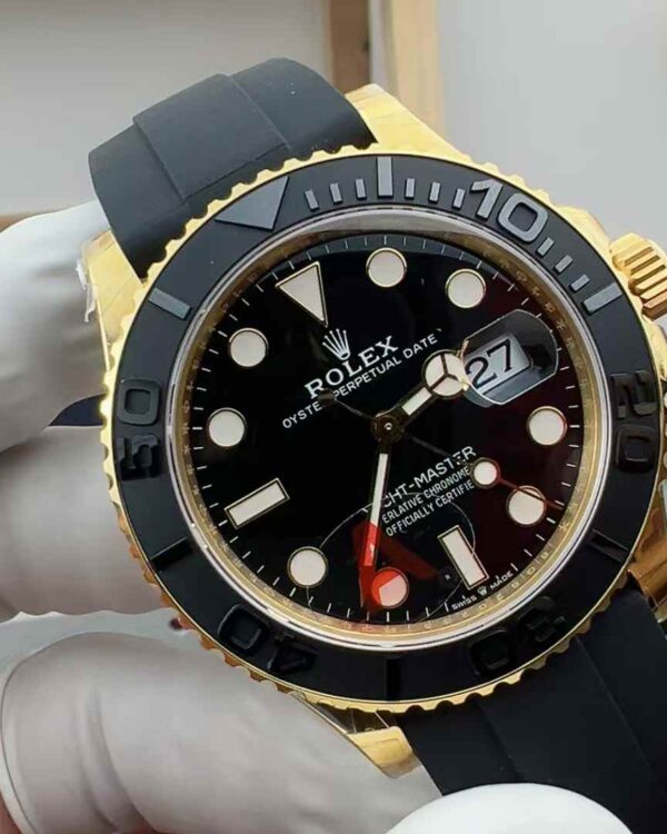 VS Factory Rolex gold yacht ceramic ring rubber strap black plate