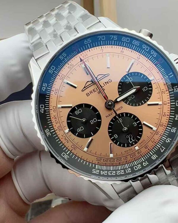 BlS Factory Breitling Aviation Chronograph Copper Color 43mm Steel Strip