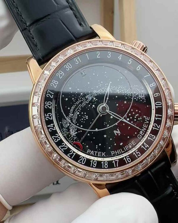 AI Factory   Patek Philippe 6104 Star Rose Gold Black Disc Belt