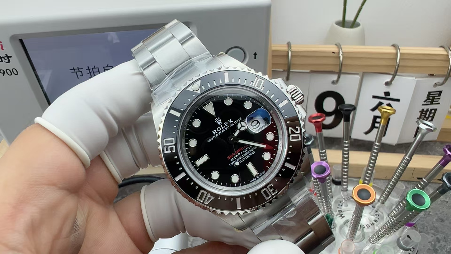 VS Rolex Single Red Ghost King Plate and Black Plate