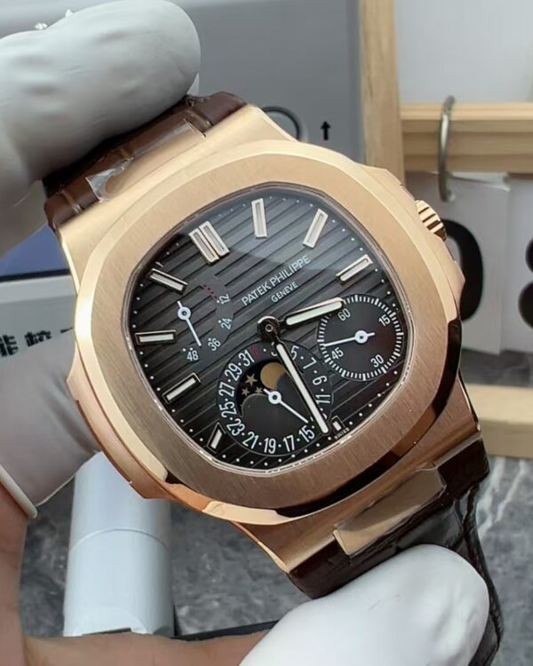 PPF Patek Philippe rose gold 5712 belt gray dial
