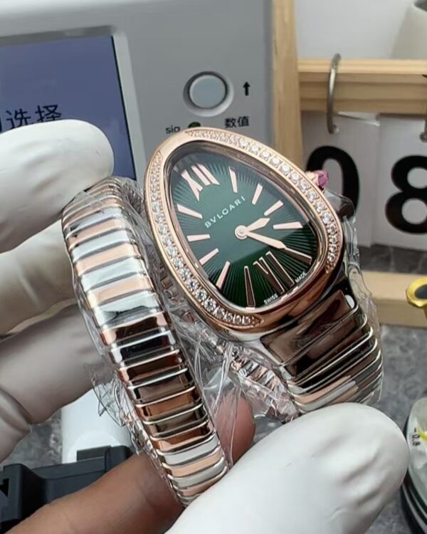 BV Bulgari Snake Watch Green Plate
