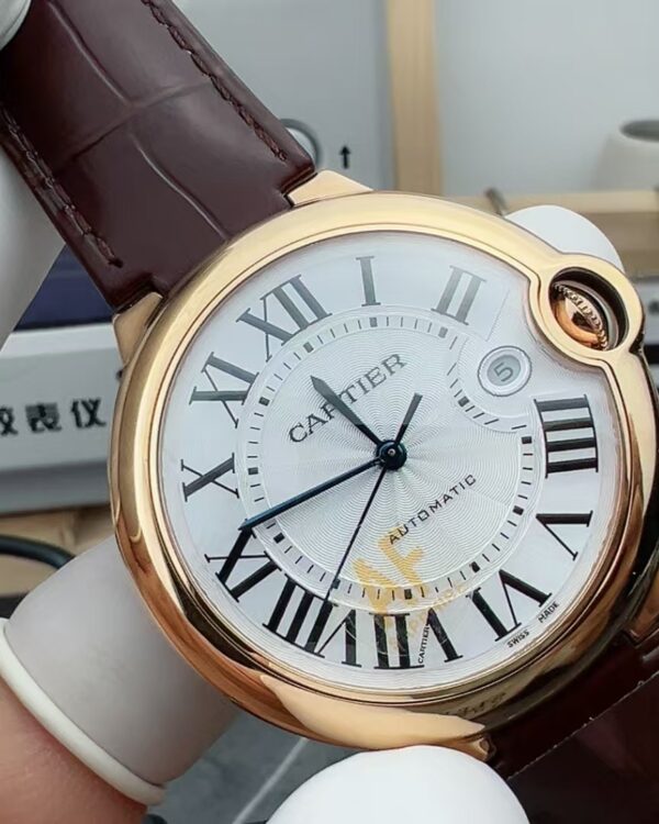 AF Cartier rose gold balloon belt white plate