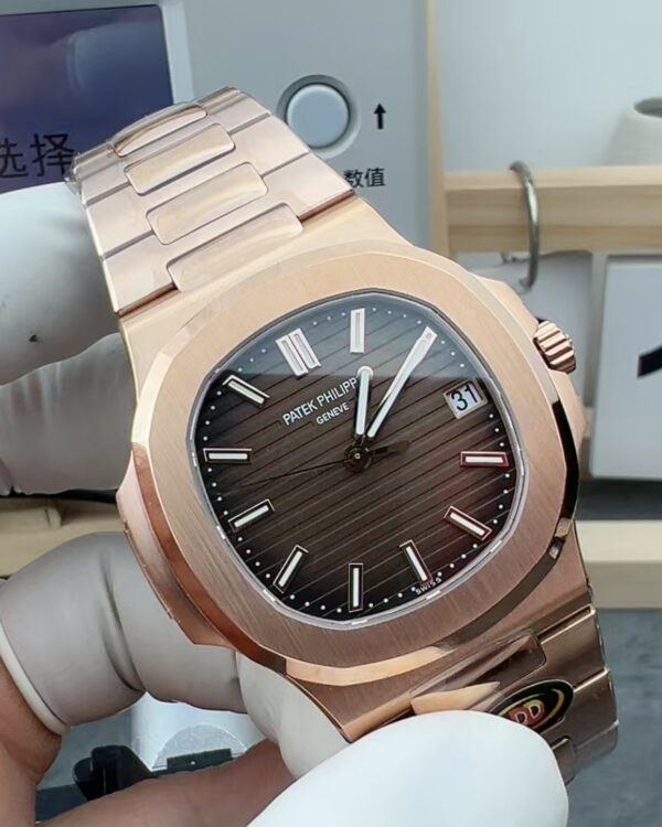 DDF Patek Philippe rose gold 5711 counterweight brown plate