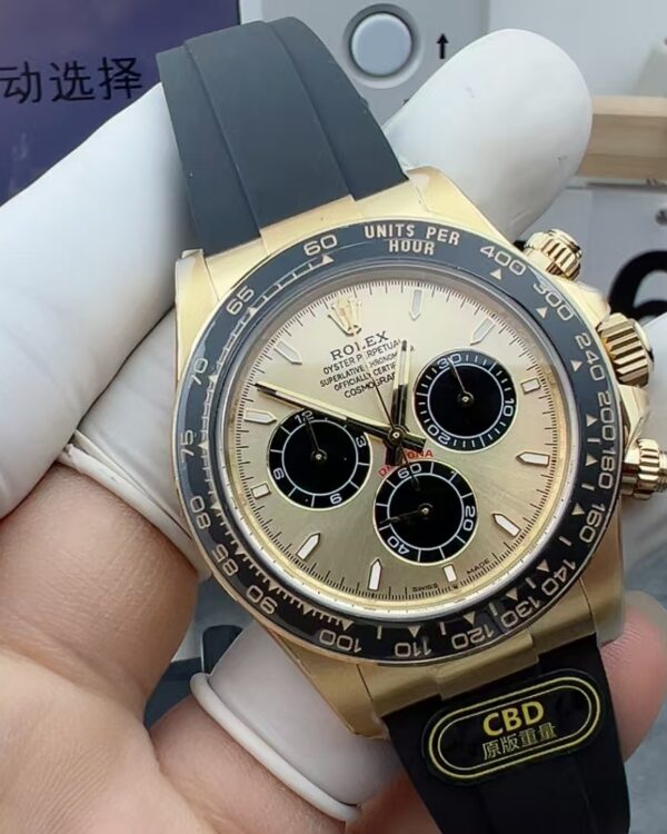 CBD Rolex Yu Wenle 4131 Movement Rubber Strap Yellow Plate