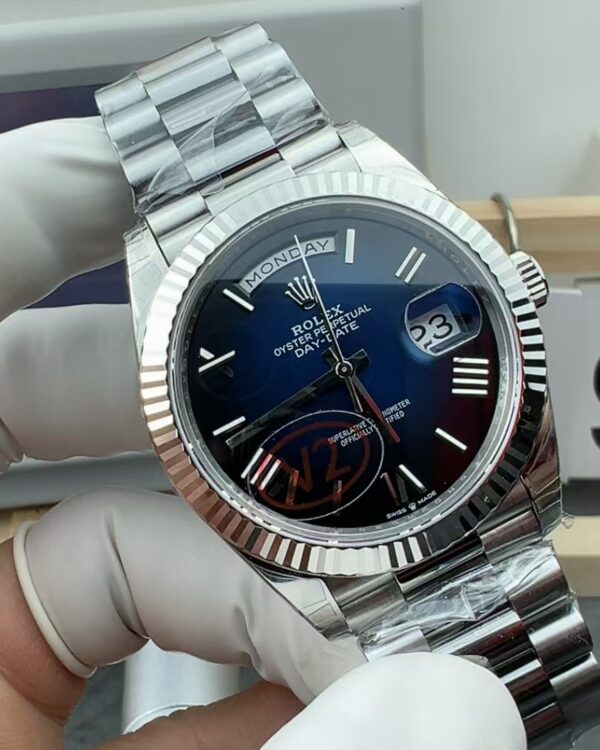 VS Weighted Rolex Week Journal Five Baht Strap Blue Roman Dial