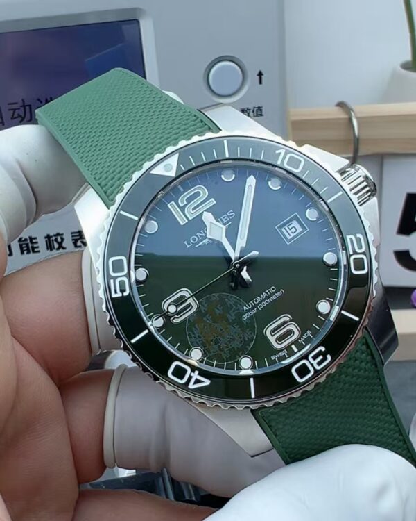 AF Longines rubber strap green disc Concas 41