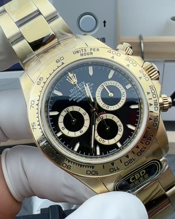 CBD Rolex Daytona 126508 Counterweight Black Gold Plate