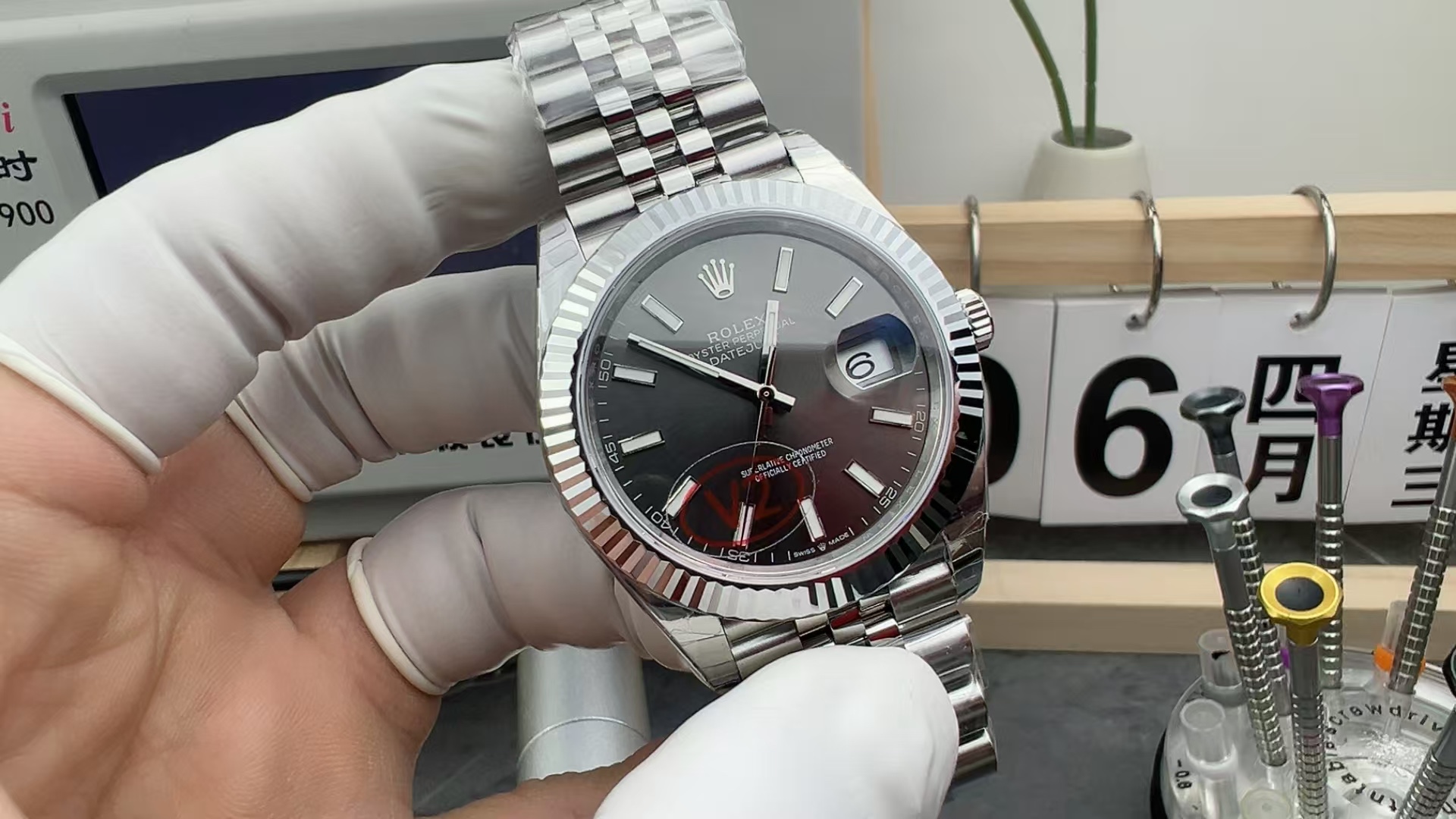 VS Rolex Journal 126334 Five-baht Strap Gray Plate