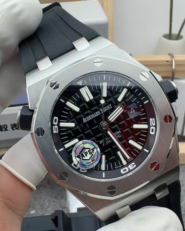APS Audemars Piguet Royal Oak 15710 Rubber Strap Black Plate