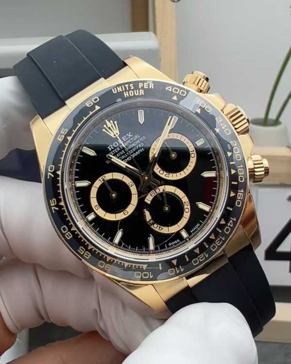 VS Rolex 4131 Black Gold Di Rubber Band