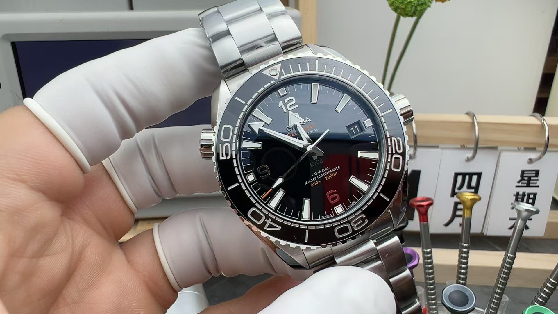 VS Omega Seahorse 600 Steel Belt Black Plate