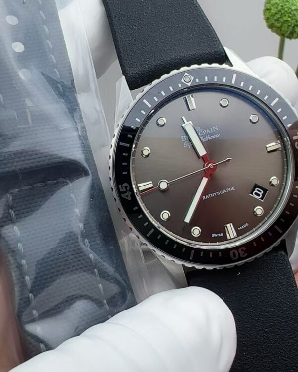 GF Blancpain steel shell 50 fathoms rubber strap grey plate