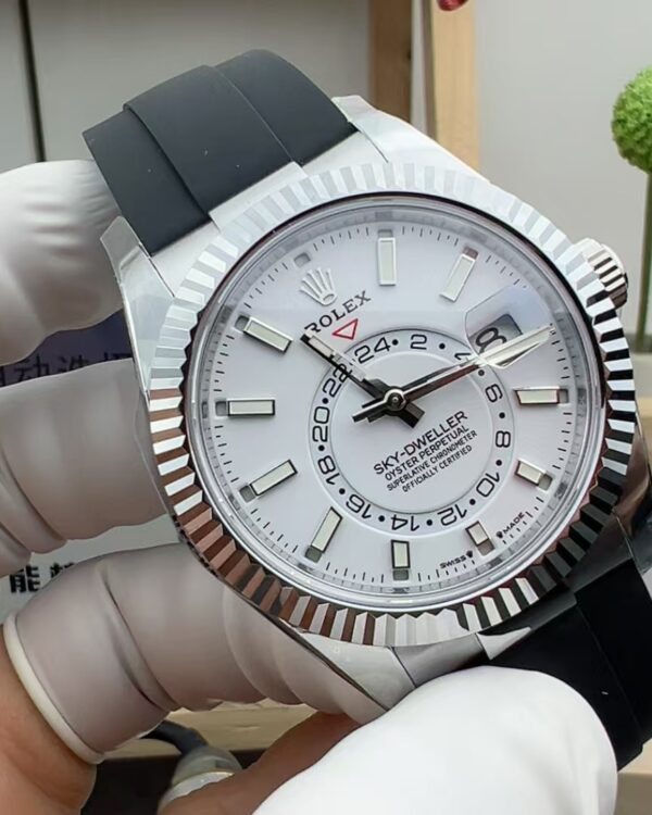 ZF Rolex Skywalker Rubber Band White Plate