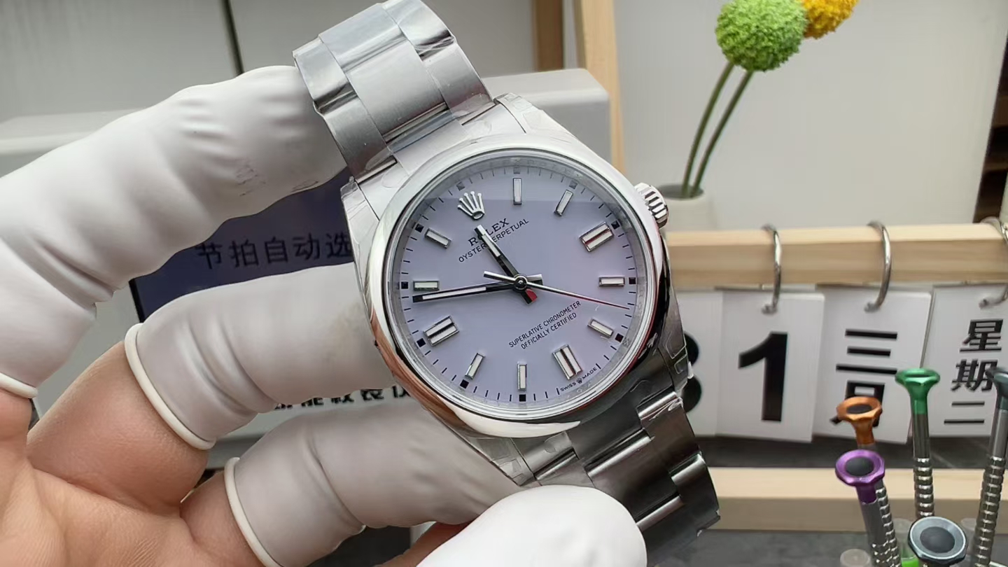 VS Rolex Perpetual 36mm Steel Belt Purple Plate