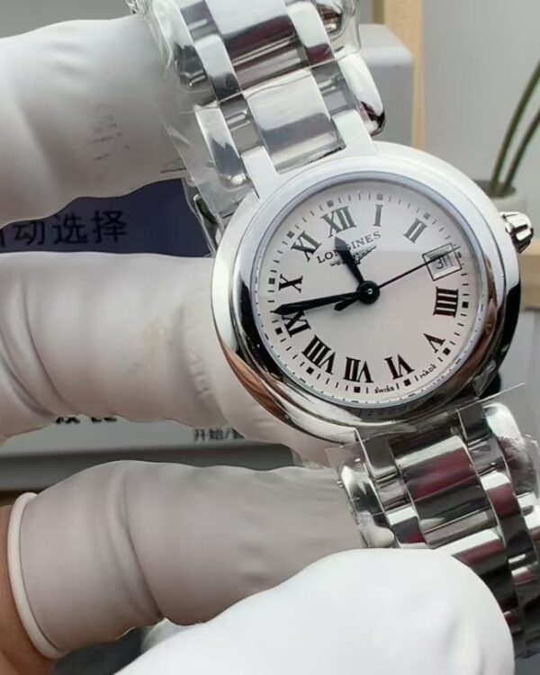 Original Longines Women's Heart Moon 26.5 Steel Belt White Plate