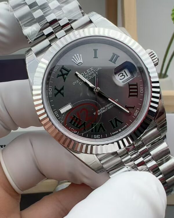 VS Rolex Journal Green Rose 126334 Steel Belt Gray Plate