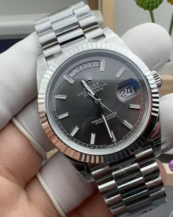 VS Rolex Weekly Journal Five Baht Belt Gray Plate