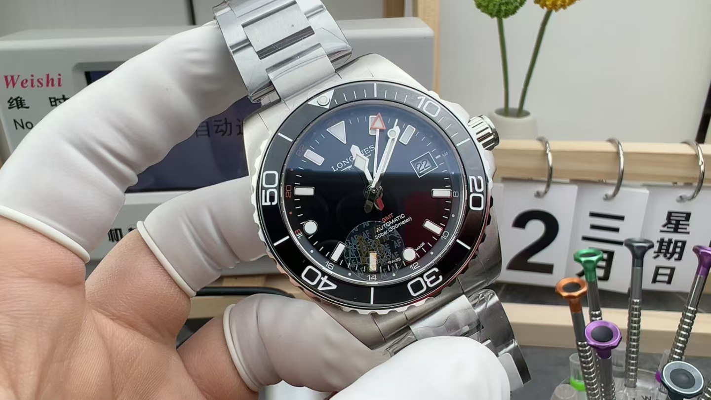 AF Longines Concas GMT Steel Strip Black Plate