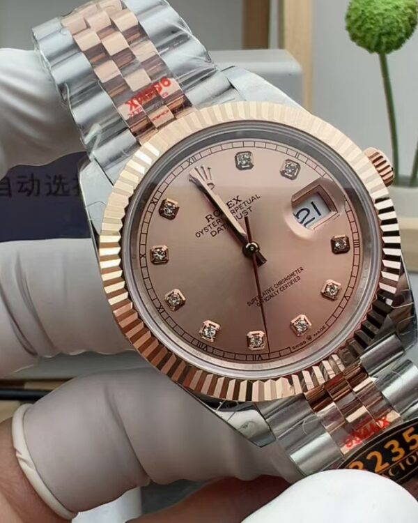 QF Rolex Rose Gold Log Nail Dandong 3235 Calibre