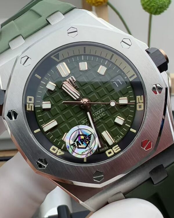 APS Audemars Piguet 15720 avocado green plate green rubber strap