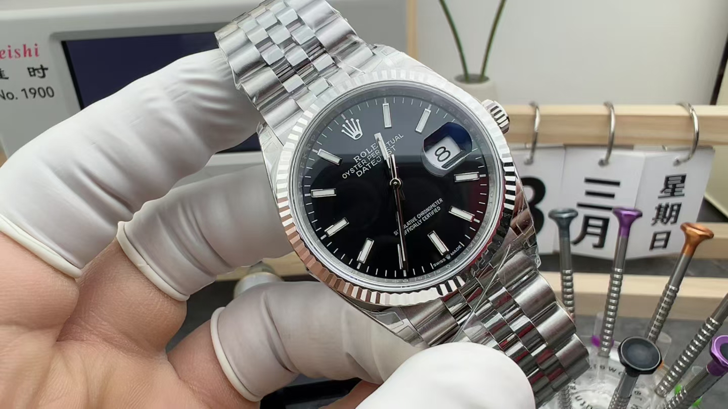 VS Rolex Log 36MM Five-baht Strap Black Plate