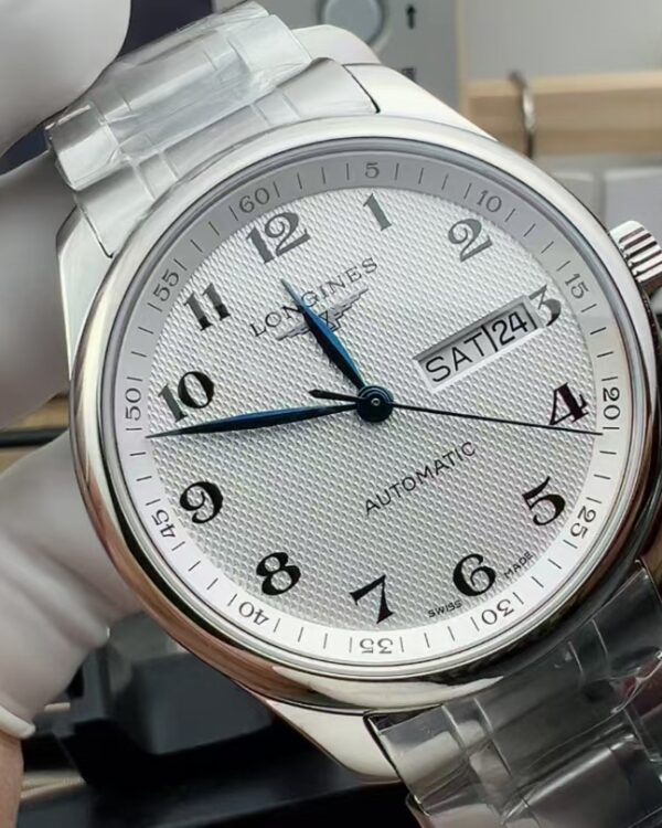 XF Longines Double Calendar Famous Craftsman White Plate Steel Strip