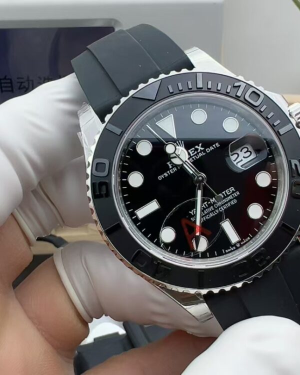 VS Rolex Weight Plate Platinum Yacht Rubber Strap