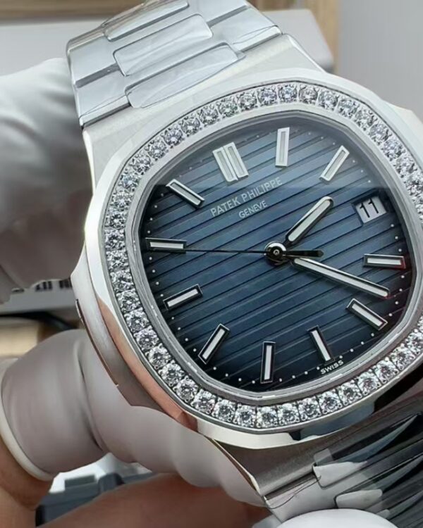 3K Patek Philippe Diamond Ring Nautilus 5711 Blue Disc
