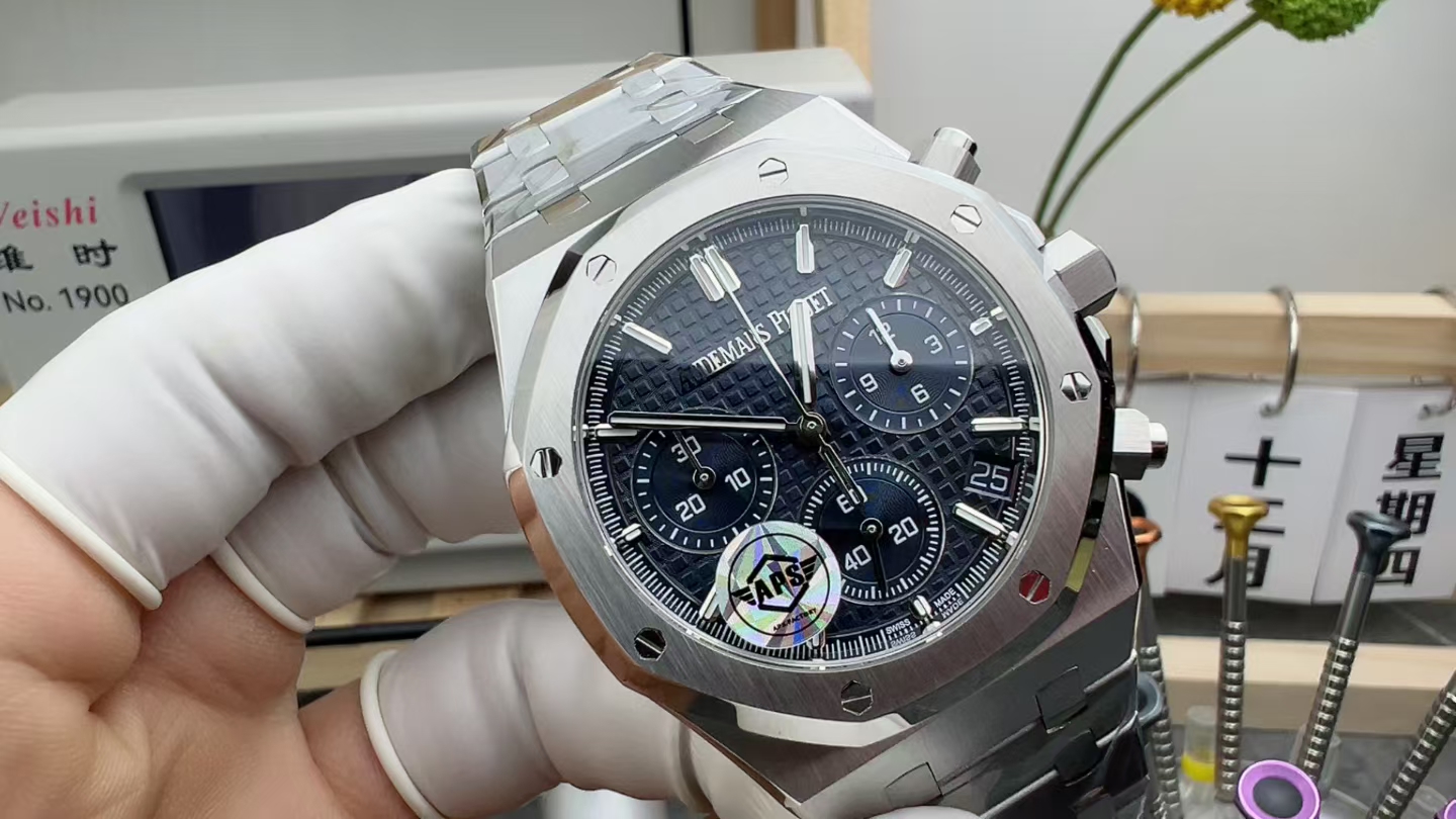 APS Audemars Piguet Blue Disc 26240 Non-Card Movement Steel Belt