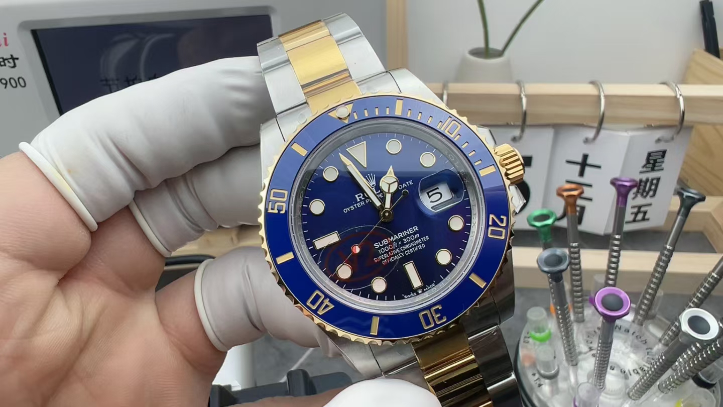 VS Rolex Weighing Room Gold-Blue Water Ghost Steel Strip