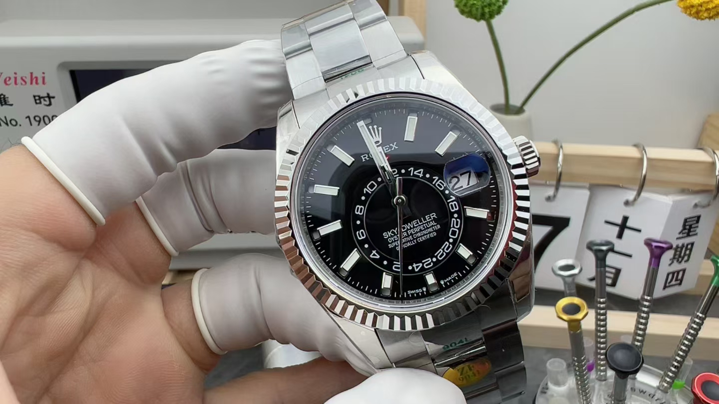 ZF Rolex Steel Strip Black Plate Skywalker