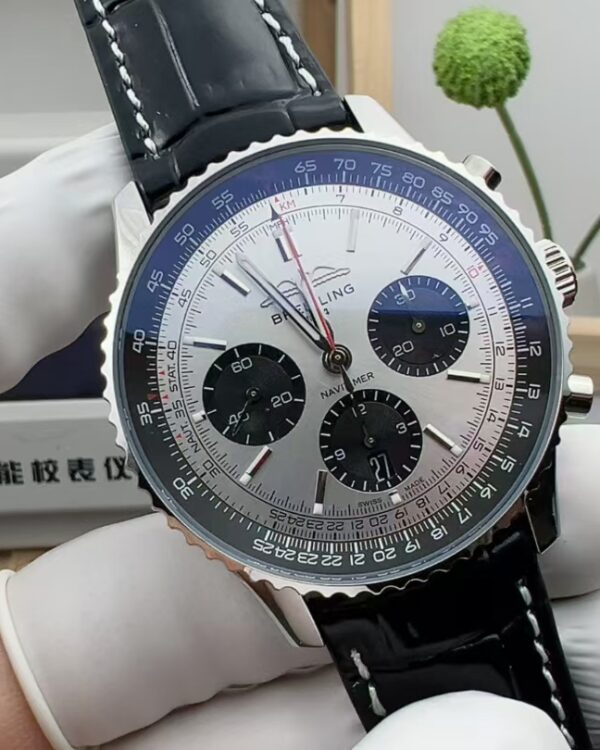 BLS Breitling Belt gray disc aviation timing