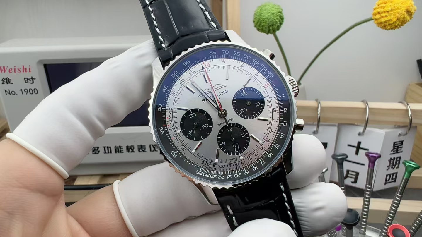 BLS Breitling Belt gray disc aviation timing