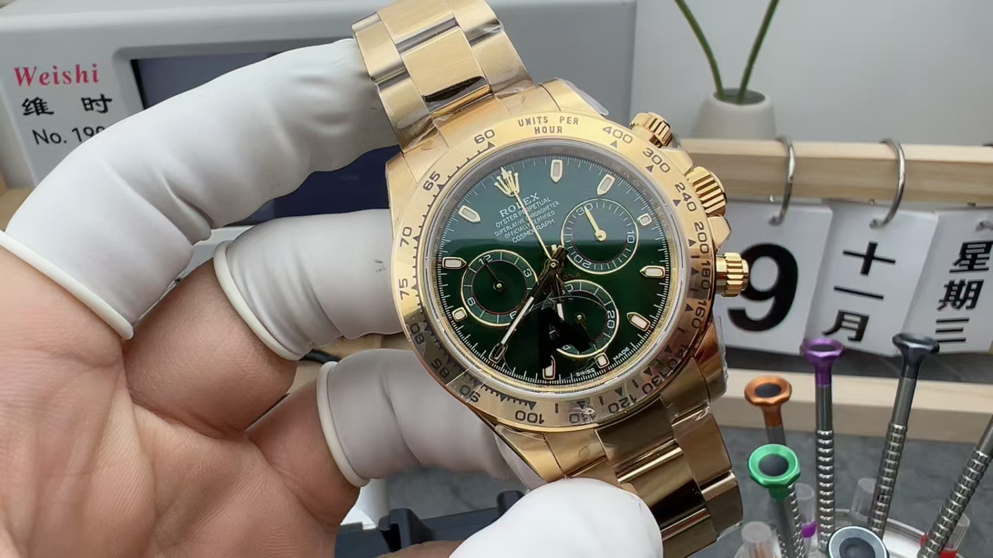 VS Rolex 4130 Calibre Green Kindi green disk