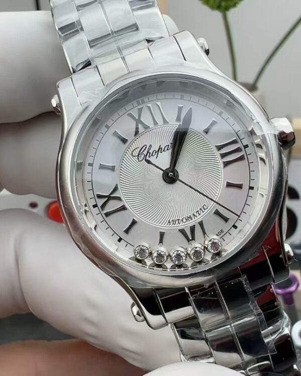 YL Chopard Happy Drill Steel Strip White Plate