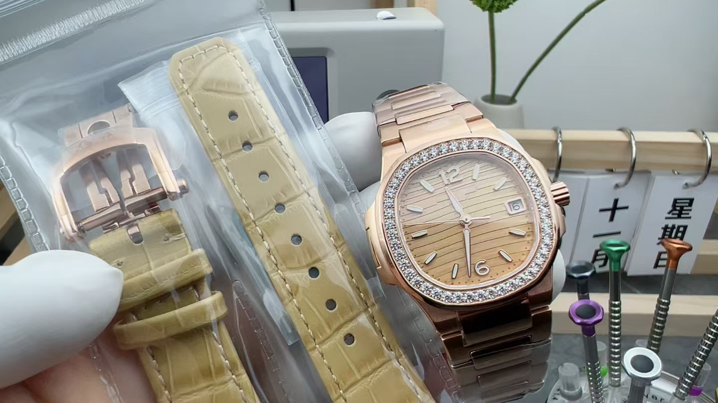 GR Patek Philippe quartz movement rose gold female Nautilus