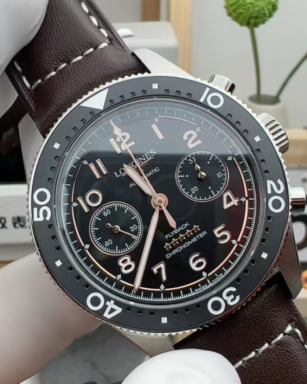 TW Longines five-star general belt black disc