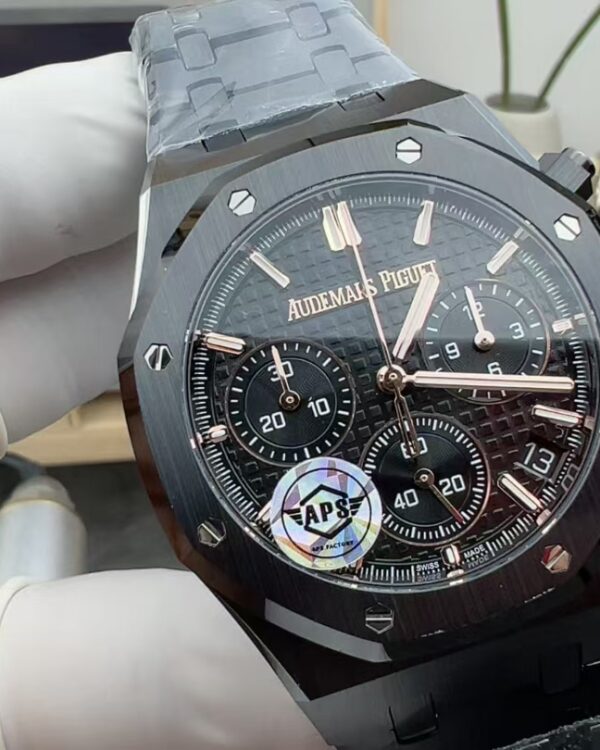 APS Audemars Piguet Ceramics 26240 Steel Strip Black Plate
