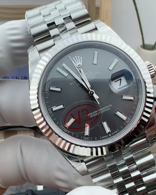 VS Rolex Grey Disk Log 126334 Steel Strip