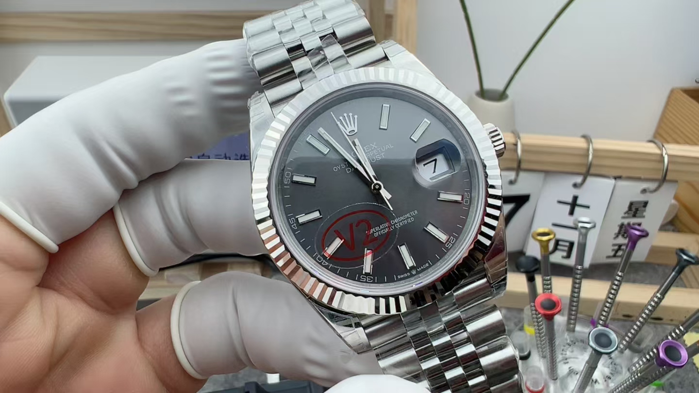 VS Rolex Grey Disk Log 126334 Steel Strip