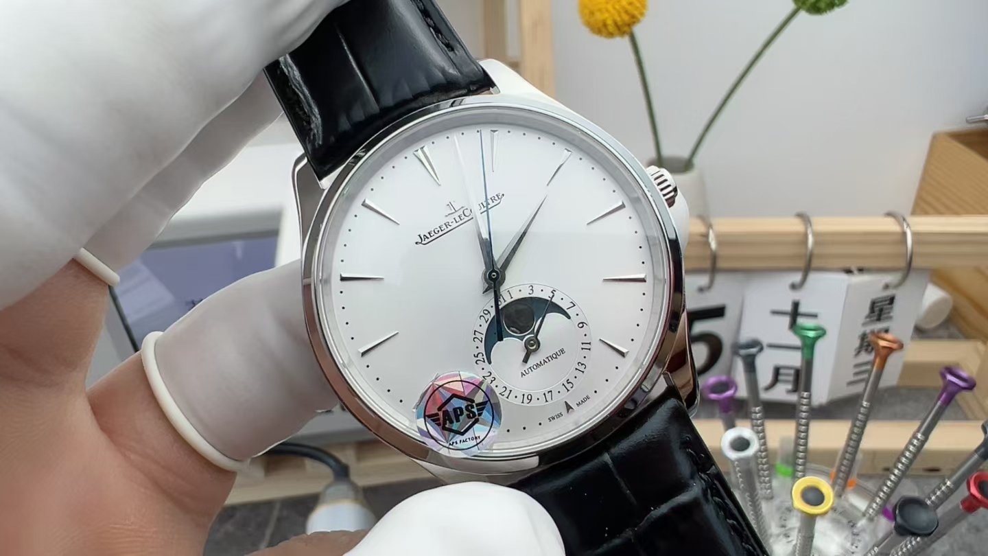 APS Jaeger-LeCoultre Moon Phase Belt White Disc